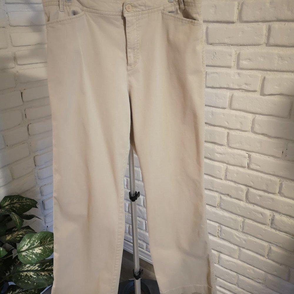 Denver Hayes Authentic Ladies Size 10/32 Beige Casual Pants